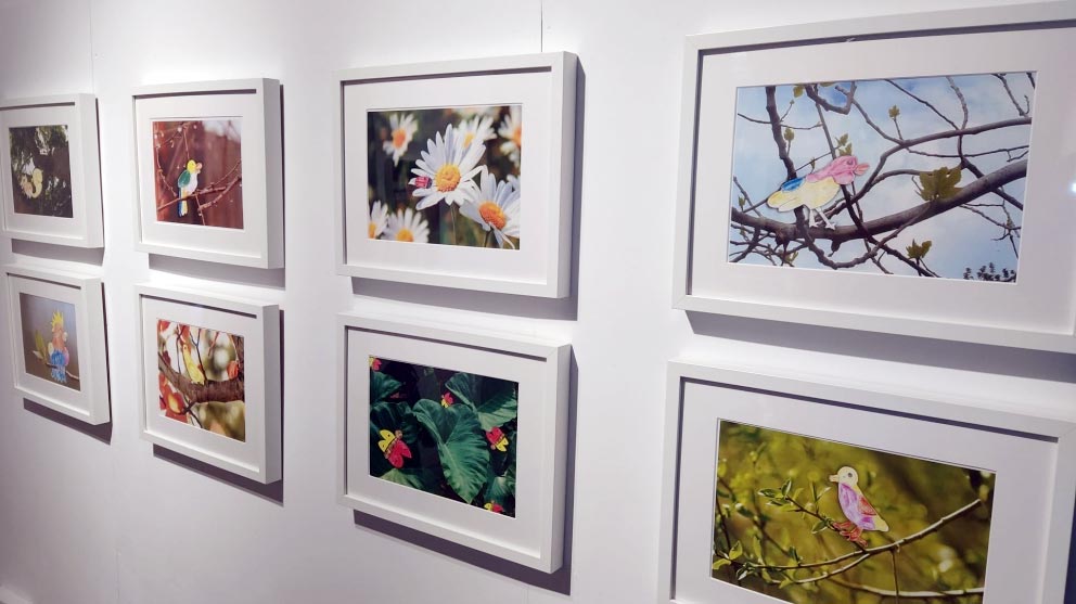 Detalle de serie de trabajos expuesta en la Galería Blanca Soto
