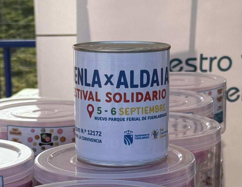 Hucha solidaria del festival 'Fuenlabrada X Aldaia'