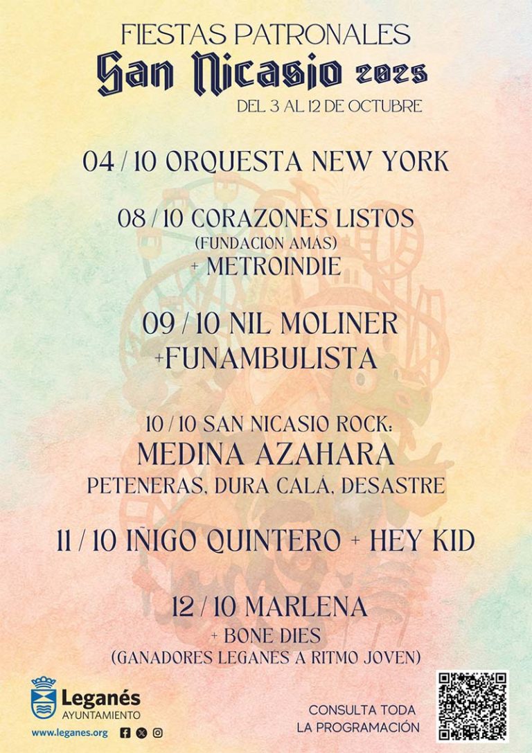 Cartel de las Fiestas Patronales de San Nicasio 2025