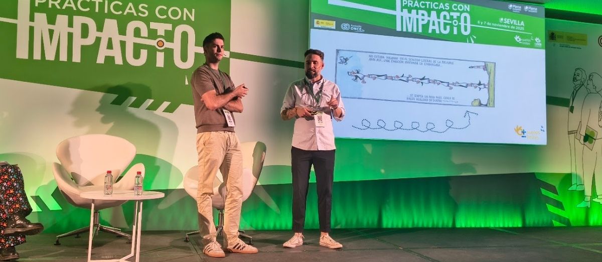 Sergio y Diego en el escenario