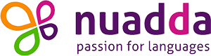 logotipo de Nuadda. Passion for languages
