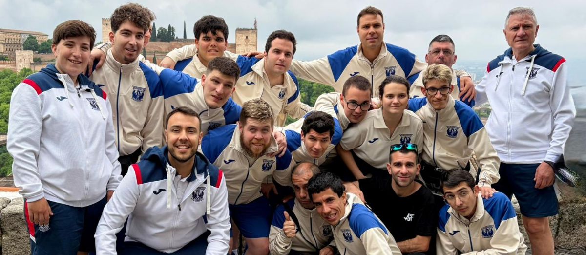 Jugadores del C.D Leganés, del que formamos parte como Fundación.