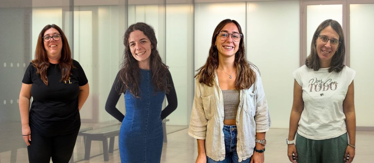 las cuatro participantes de la formación.
