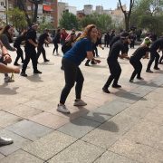 Flashmob "Mueve tu salud", de AMÁS Escena en Móstoles. Foto: Grupo AMÁS.