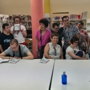 Club de Lectura Fácil en la Biblioteca Rigoberta Menchú de Leganés. Foto: Grupo AMÁS