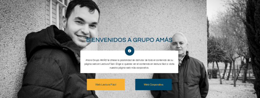 Nueva web con la opción de Lectura Fácil. Foto: Grupo AMÁS