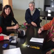 Los expertos internacionales en discapacidad intelectual, Robert Schalok y Miguel Angel Verdugo, visitan Grupo AMÁS. Foto: Grupo AMÁS.