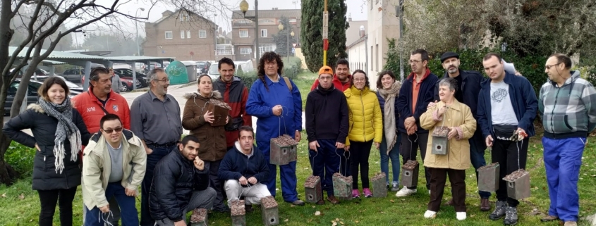 Integrantes del proyecto "Casa Natura" en el Ayuntamiento de Leganés. Foto: Grupo AMÁS